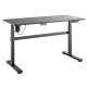 Ergo Office electric desk, height adjustable, gray, max height 118cm 50 kg - with a tabletop for sitting work, ER-434