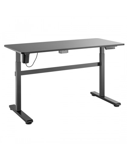 Ergo Office electric desk, height adjustable, gray, max height 118cm 50 kg - with a tabletop for sitting work, ER-434