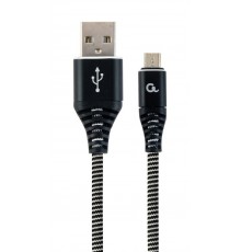 Cablexpert CC-USB2B-AMMBM-2M-BW USB cable USB 2.0 USB A Micro-USB B Black