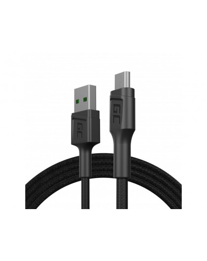 Green Cell KABGC20 USB cable USB 2.0 1.2 m USB A Micro-USB B Black