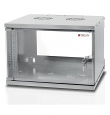Techly Wall Rack Cabinet 19 6U prof. 450 Grey Assembled" I-CASE EL-1006G45