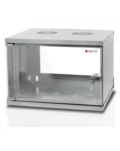 Techly Wall Rack Cabinet 19 6U prof. 450 Grey Assembled" I-CASE EL-1006G45