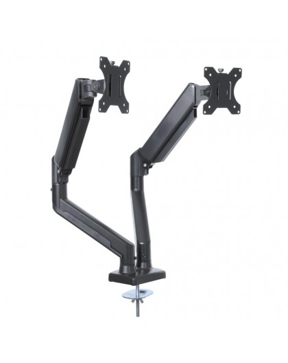 Desk mount for 2 monitors LED/LCD 13-27" ART UM-116 gas assistance 2-6.5 kg Black