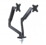 Desk mount for 2 monitors LED/LCD 13-27" ART UM-116 gas assistance 2-6.5 kg Black