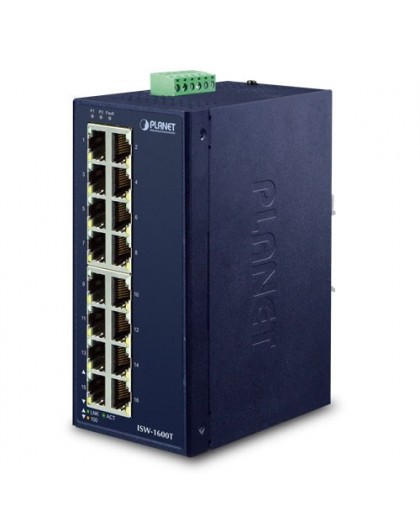 PLANET ISW-1600T network switch Unmanaged Fast Ethernet (10/100) Blue