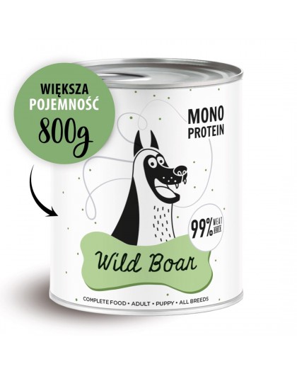 PAKA ZWIERZAKA Pepe Wild Boar - wet dog food - 800g