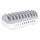 Manhattan Charging Station, 10x Ports: 3x USB-C (up to 18W PD) and 7x USB-A (up to 12W), 120W Total Output, White/Grey, Three Ye
