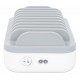Manhattan Charging Station, 10x Ports: 3x USB-C (up to 18W PD) and 7x USB-A (up to 12W), 120W Total Output, White/Grey, Three Ye