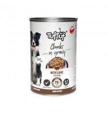 TUF TUF Chunks in gravy with game - wet dog food - 415g