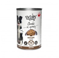 TUF TUF Chunks in gravy with game - wet dog food - 415g