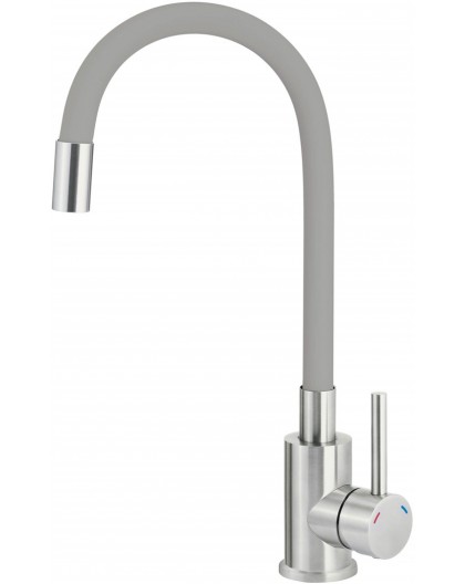 Kitchen faucet with bent spout