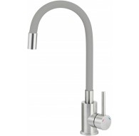 Kitchen faucet with bent spout