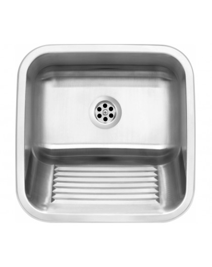 Zlewozmywak gospodarczy 1-komorowy - wpuszczany lub mocowany do ściany