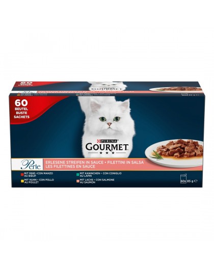 PURINA Gourmet Perle Mix - wet cat food - 60x85 g
