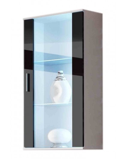 Cama hanging display cabinet SOHO white/black gloss