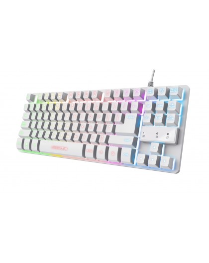 Trust GXT 833W THADO TKL US - gaming keyboard, white