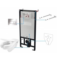 6-in-1 concealed toilet set