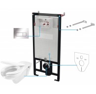 6-in-1 concealed toilet set