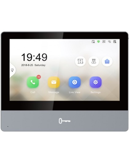 Hikvision DS-KH8350-WTE1 video intercom system 17.8 cm (7") Black