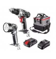 Graphite cordless tool set drill/driver, flashlight, bag, Energy+ 18V battery and charger