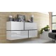 Cama sideboard GOYA 170/40/80 white/white gloss+black