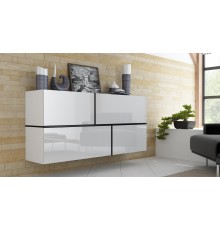 Cama sideboard GOYA 170/40/80 white/white gloss+black