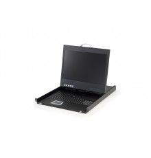 LevelOne 19" Widescreen LCD KVM Rack Console, DE Keyboard