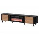 Cama Volare RTV cabinet 200 x 39 x 49 cm black/walnut + fireplace