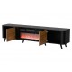 Cama Volare RTV cabinet 200 x 39 x 49 cm black/walnut + fireplace
