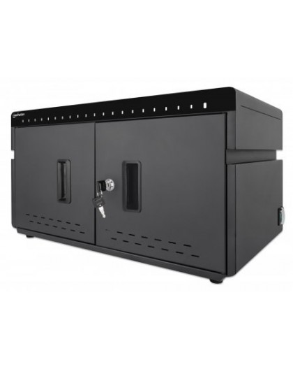 Manhattan iPad to 11" 20-bay Charging Cabinet Desktop via USB-C, Also other tablets and smartphones (with device to USB-C cable)