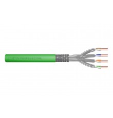 Installation cable DIGITUS cat.8.2, S/FTP, Dca, AWG 22/1, LSOH, 100m, green