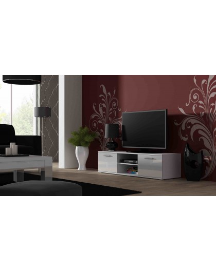 Cama TV stand SOHO 140 white/white gloss