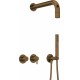 Concealed shower set with head - horizontal mixer