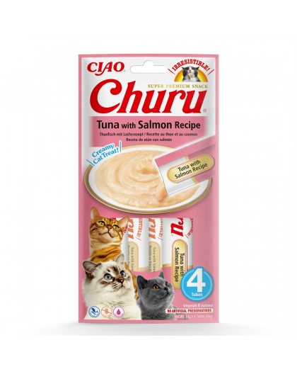 INABA Churu тунец с лососем - лакомства для кошек - 4x14 г