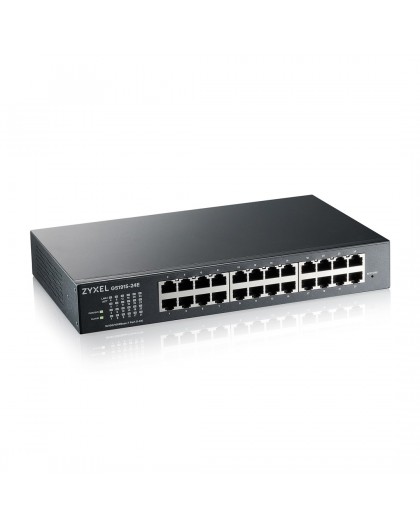 Управляемый L2 гигабитный Ethernet коммутатор Zyxel GS1915-24E (10/100/1000) 1U черный