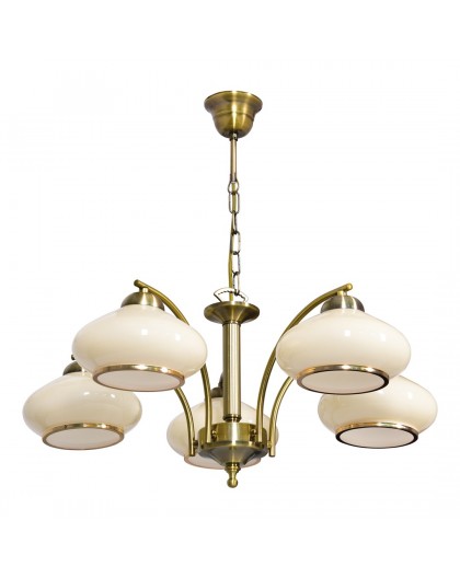 Activejet Classic ceiling chandelier pendant lamp RITA Patina 5xE27 for living room