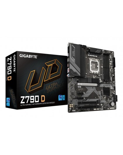 GIGABYTE Z790 D emaplaadi - Toetab Intel Core 14. põlvkonna protsessoreid, 12+1+1 faasi digitaalne VRM, kuni 7600MHz DDR5 (OC), 