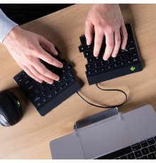 R-Go Tools Ergonomic keyboard R-Go Split Break with break software, ergonomic split keyboard, QWERTY (US), Bluetooth, black