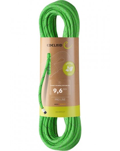 Rope tommy caldwell eco dry dt 9,6mm 60m-neon green EDELRID