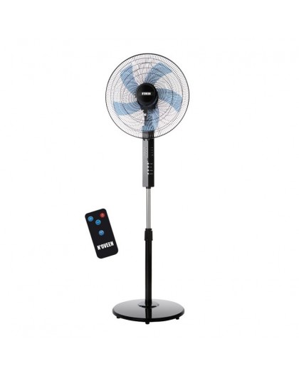 N'OVEEN F455 16"/40 cm standing fan with remote control, Black