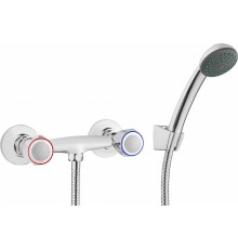 Wall-mounted shower faucet with shower set