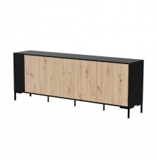 Cama MERCI sahtlite 200 x 40 x 74 cm must/meisterpuidust