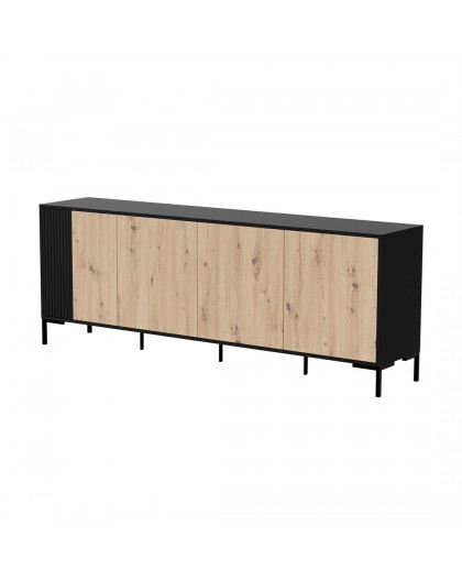Cama MERCI chest of drawers 200 x 40 x 74 cm black/artisan oak
