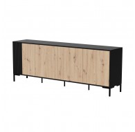 Cama MERCI chest of drawers 200 x 40 x 74 cm black/artisan oak