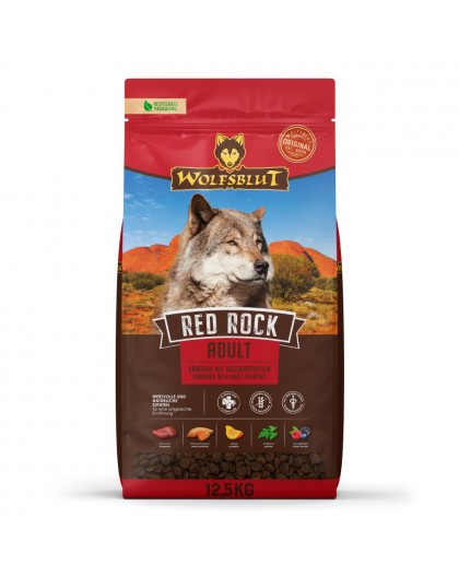 WOLFSBLUT Red Rock Kangaroo with sweet potatoes - dry dog food - 12,5kg