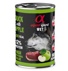 ALPHA SPIRIT WET Duck with apple - wet dog food - 400g