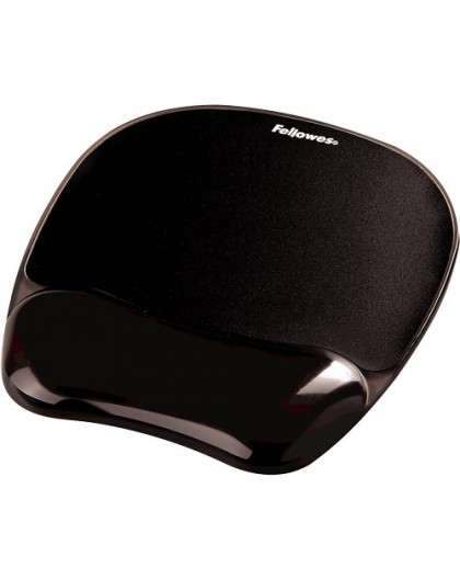 Fellowes CRYSTAL mouse and wrist pad gel, black