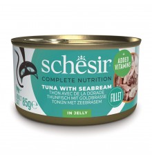 SCHESIR in jelly Tuna with sea bream - wet cat food - 85 g