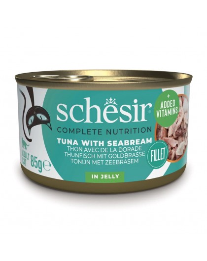 SCHESIR in jelly Tuna with sea bream - wet cat food - 85 g