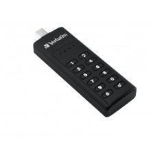 Verbatim Keypad Secure - USB 3.0 Drivecon tastierino d'accesso e crittografia dei dati - 128 GB - Black